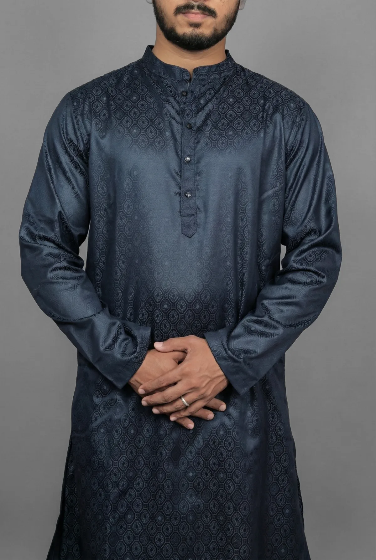 Indigo Tide Blue Kurta view 4