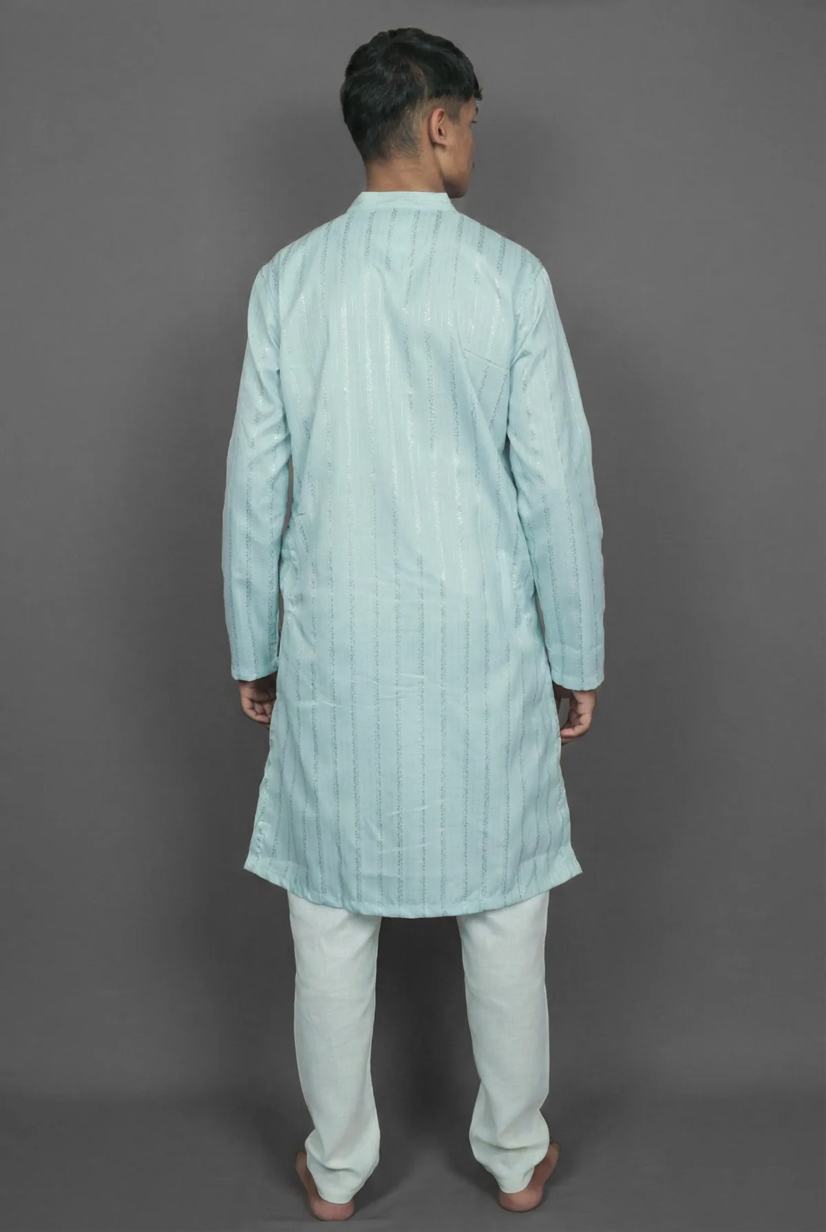 Garden Breeze Mint Kurta Detail