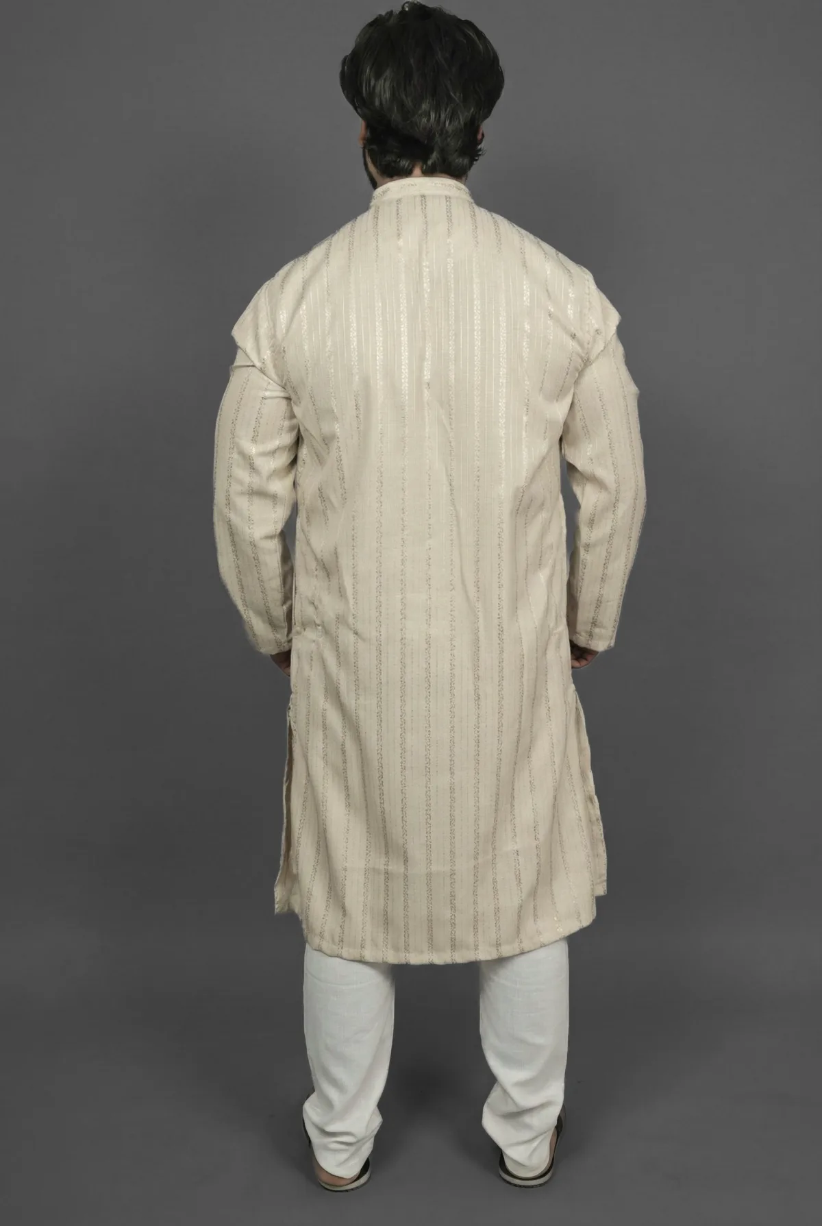 Savanna Glow Gold Kurta Detail
