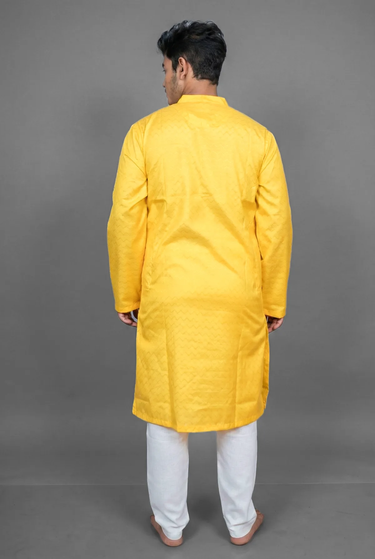Golden Mustard Yellow Kurta Detail
