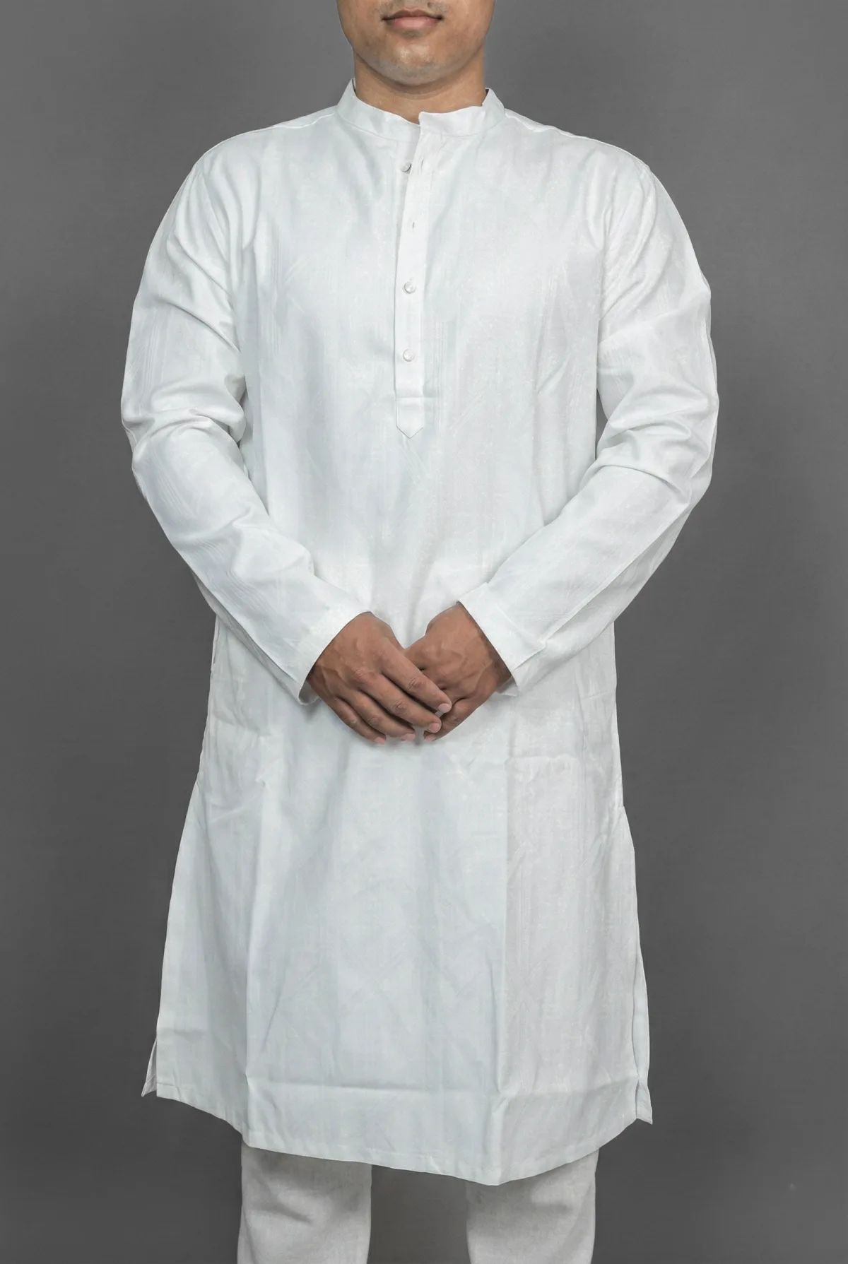Classic Pearl White Kurta view 4
