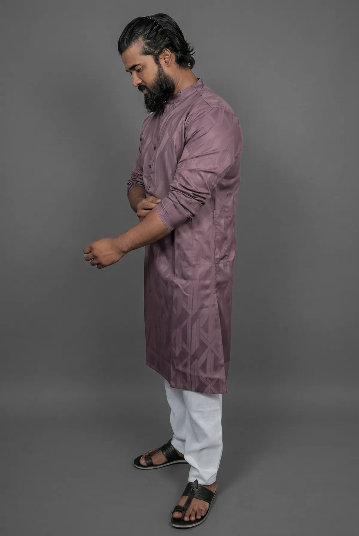 Twilight Berry Purple Kurta view 3