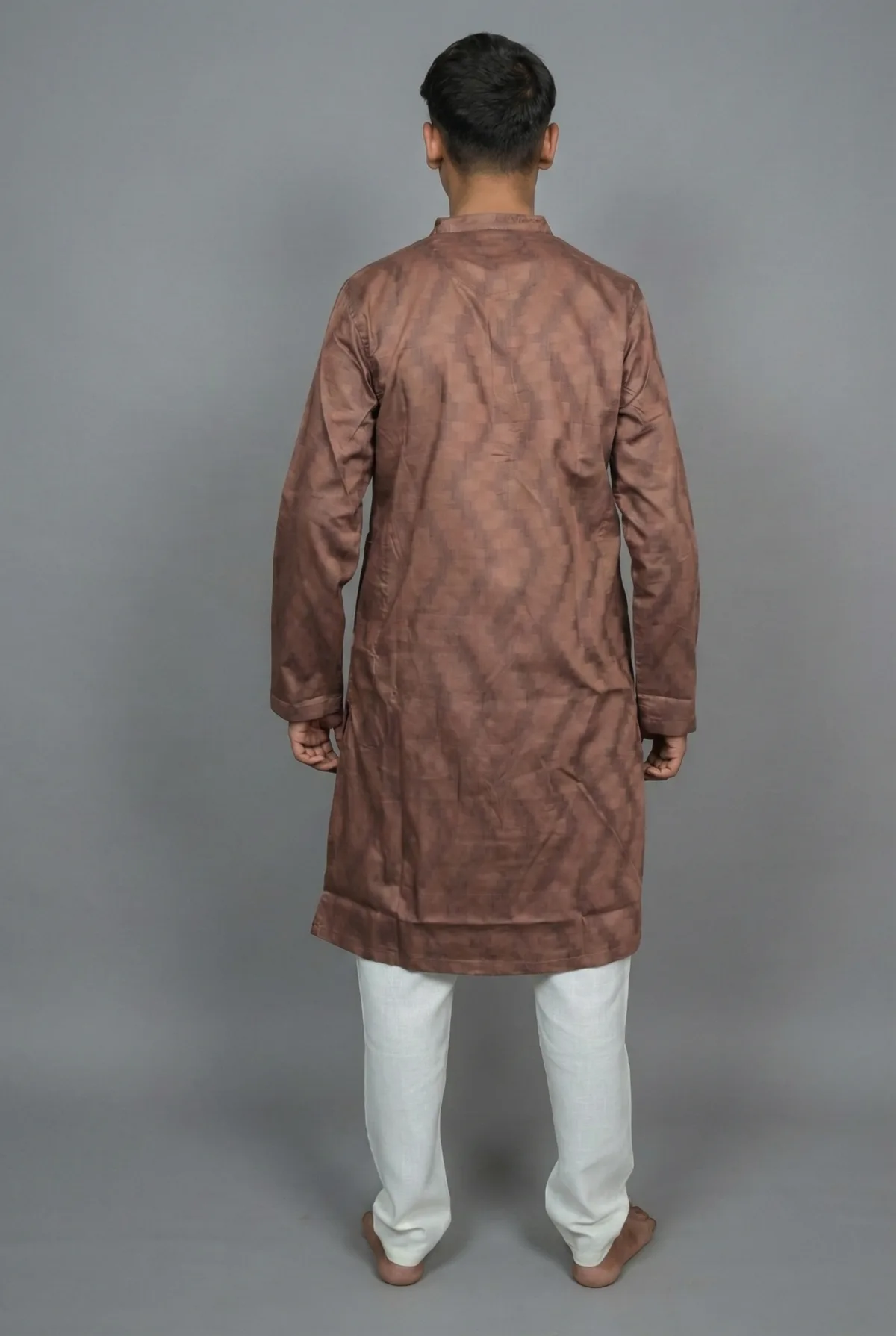 Sienna Earth Brown Kurta Detail