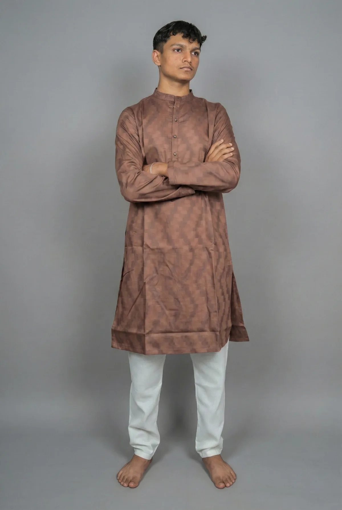 Sienna Earth Brown Kurta view 3