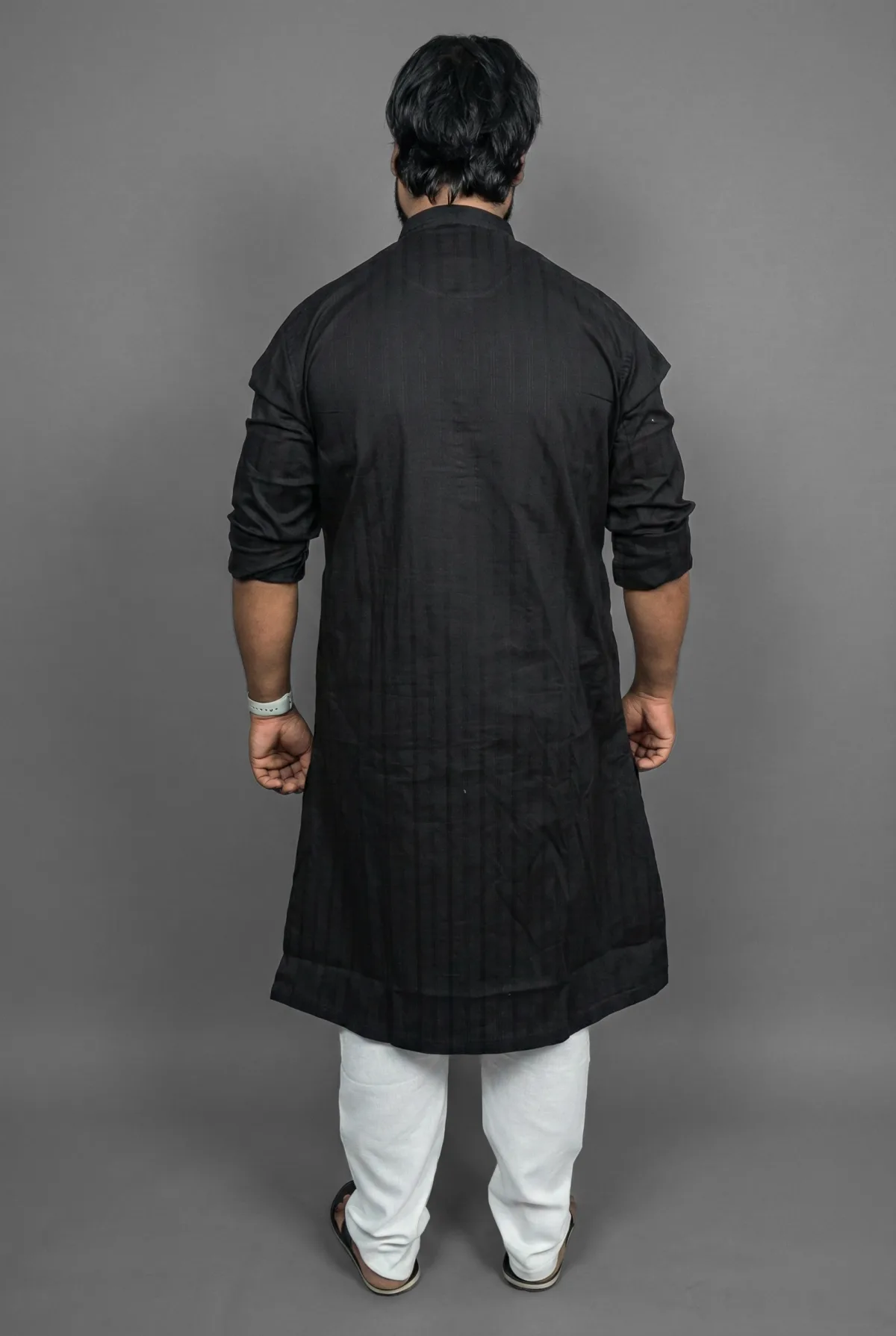 Black Pearl Night Kurta Detail