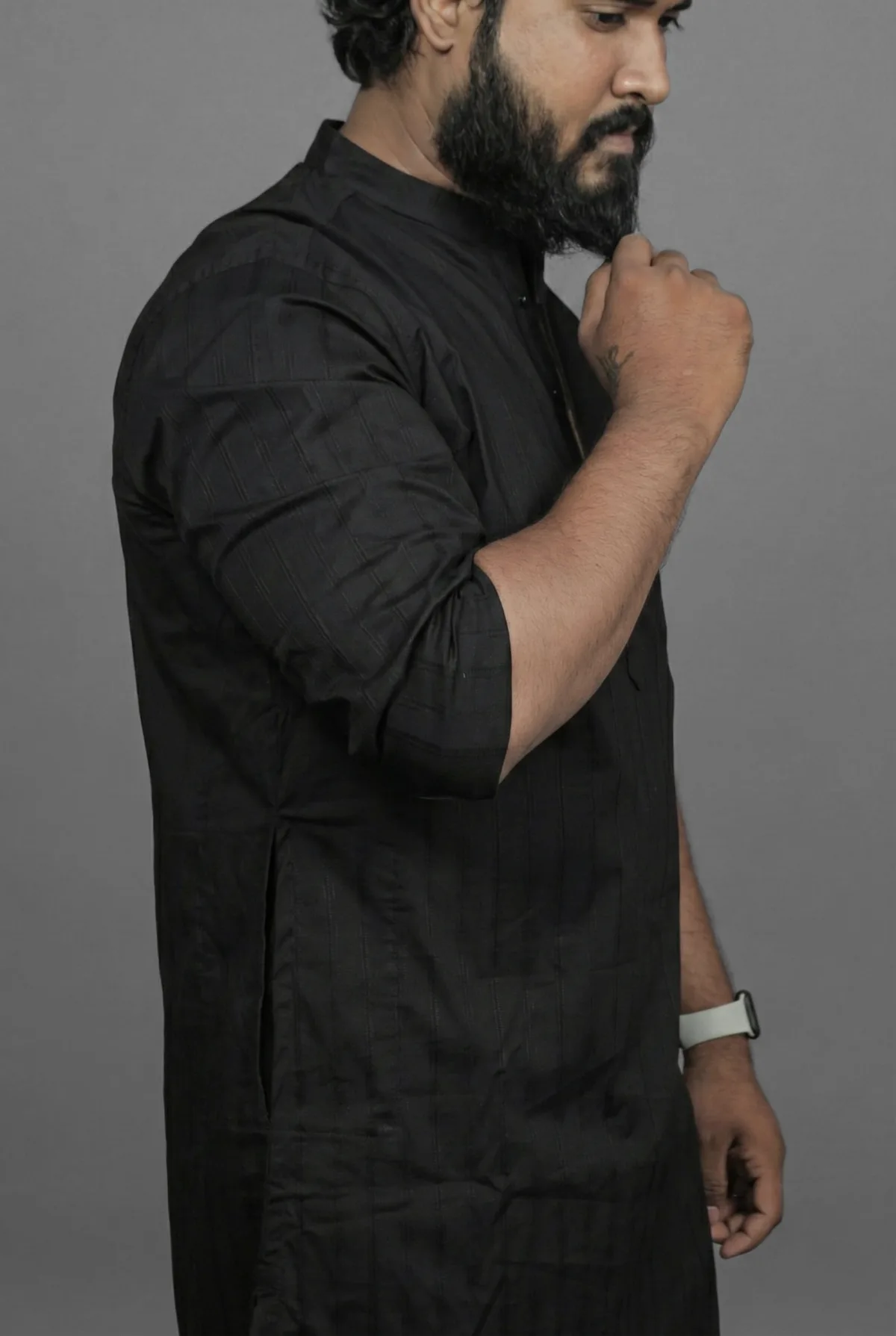 Black Pearl Night Kurta view 3