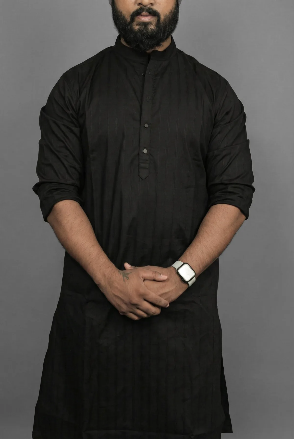 Black Pearl Night Kurta view 4