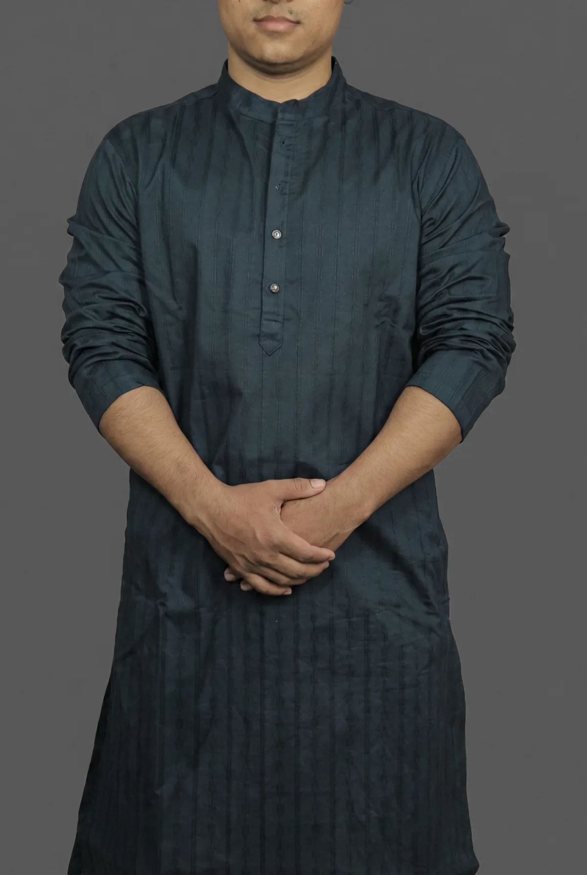 Deep Teal Shadow Kurta view 4