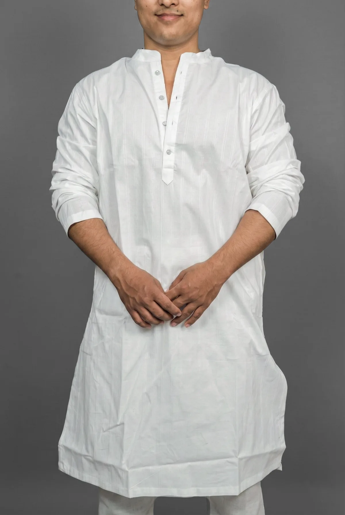 Sacred Temple White Kurta view 4