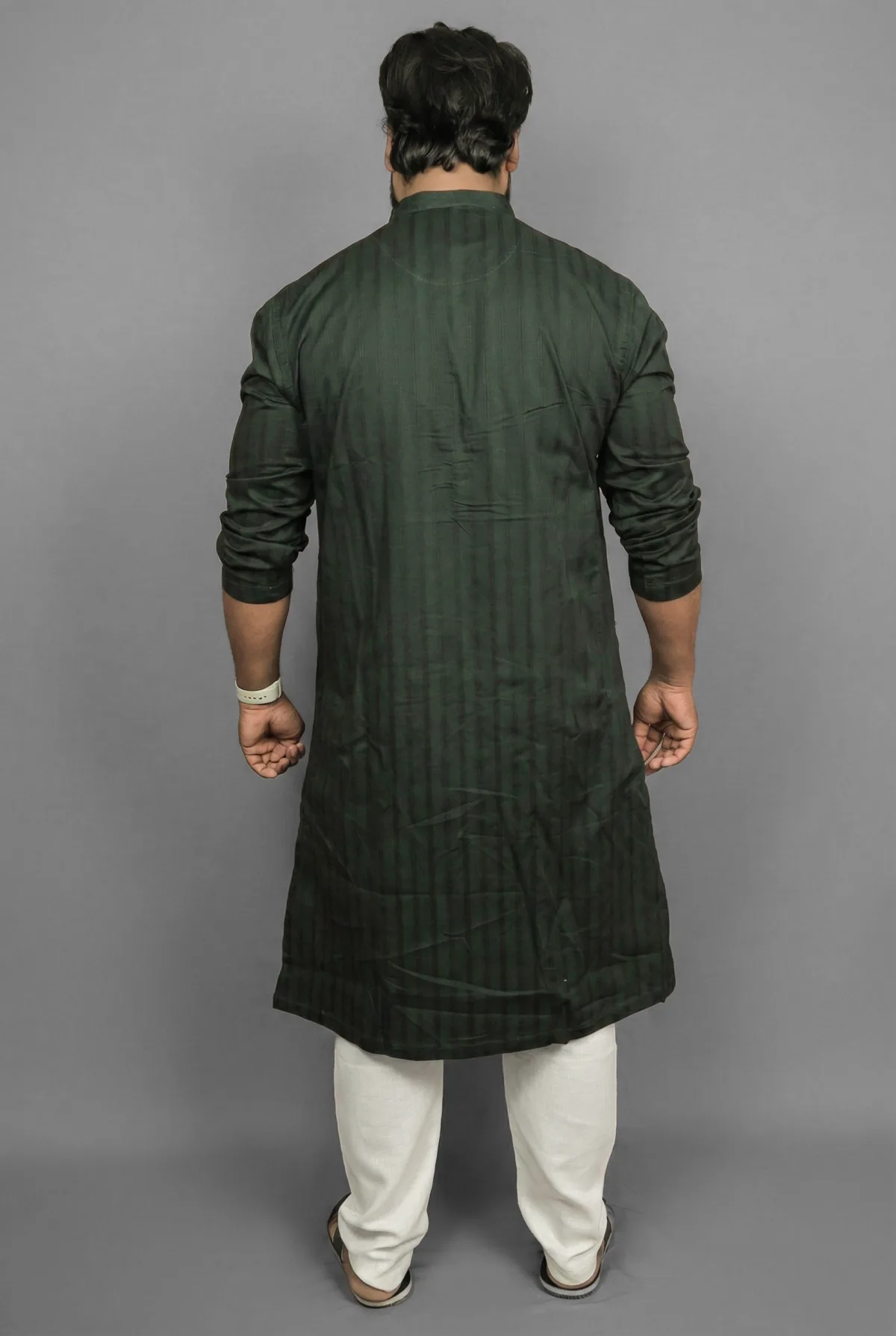 Obsidian Night Black Kurta Detail