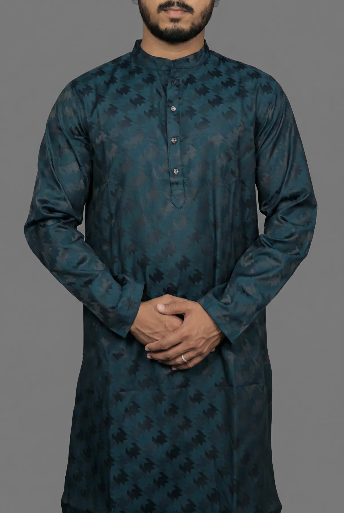 Ocean Mirror Blue Kurta view 4