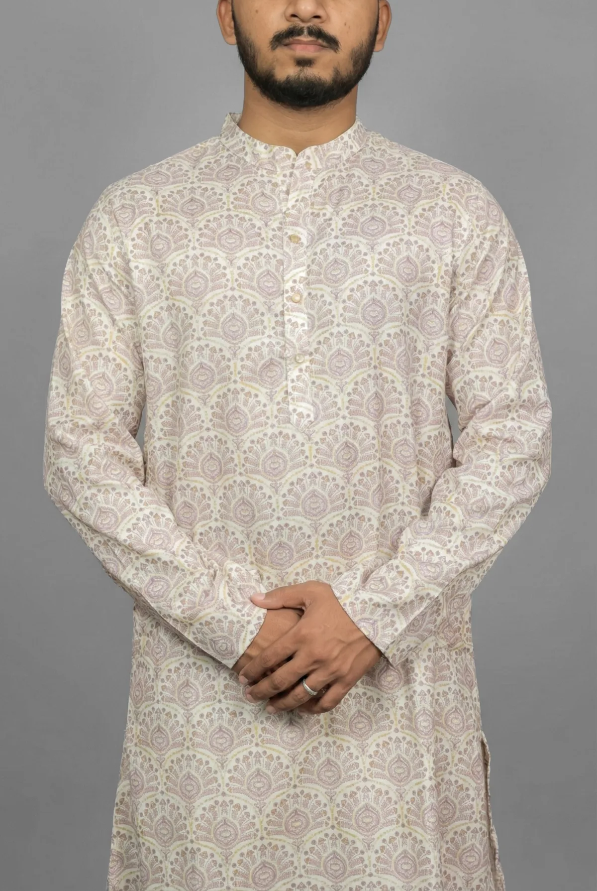 Pastel Dream Cream Kurta view 4