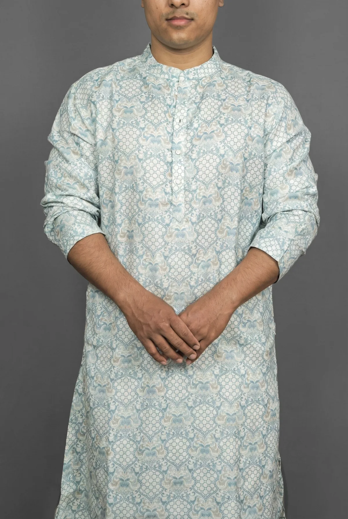 Amazon Medallion Teal Kurta view 4