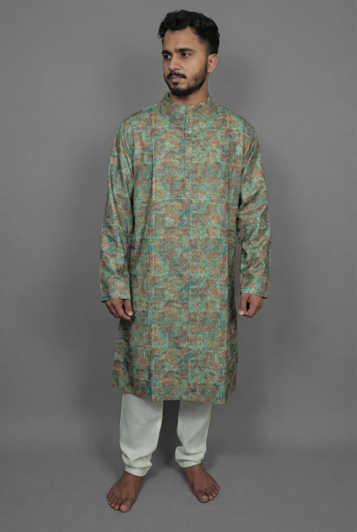 Earthy Tile Green Kurta