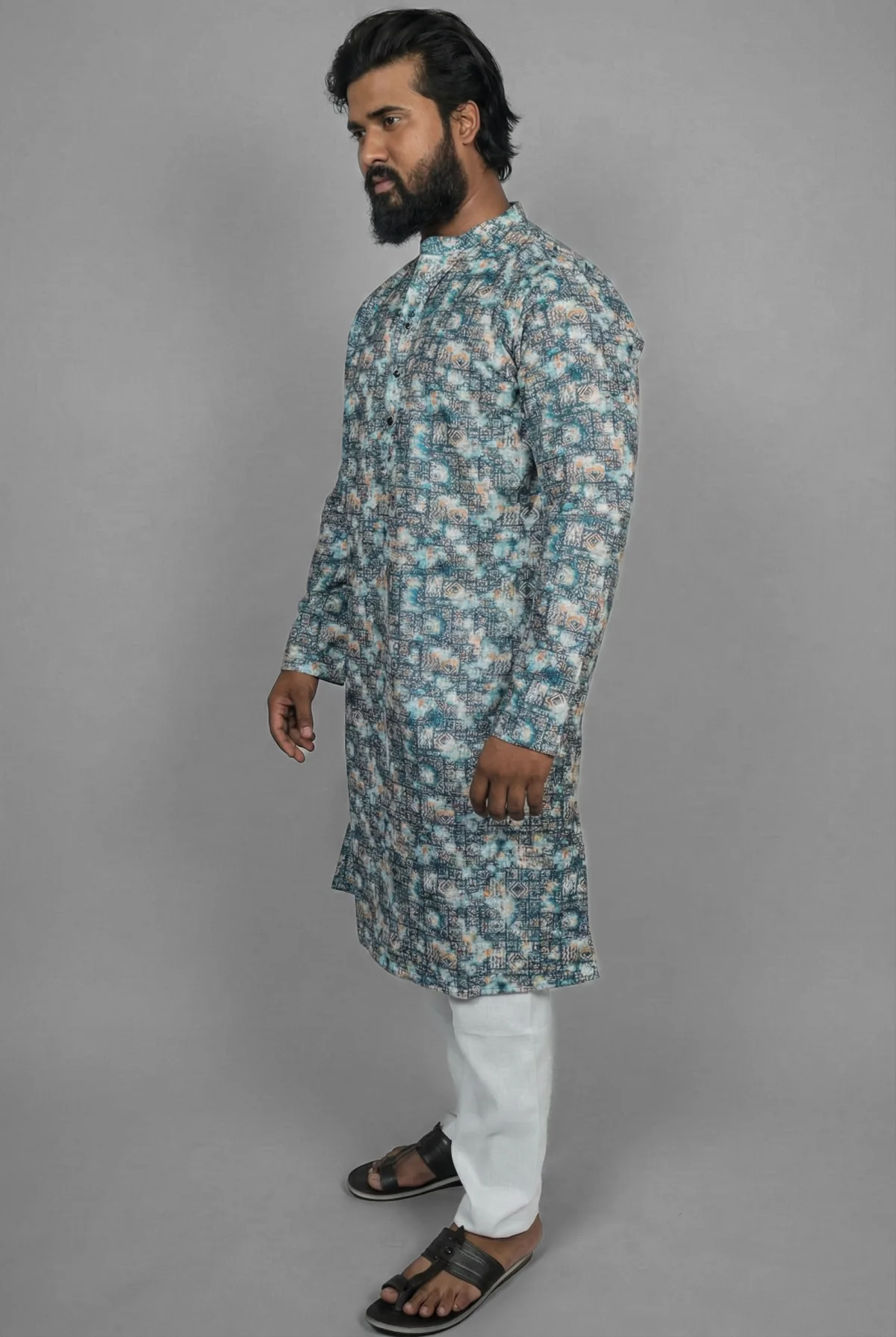 Icy Batik Blue Kurta