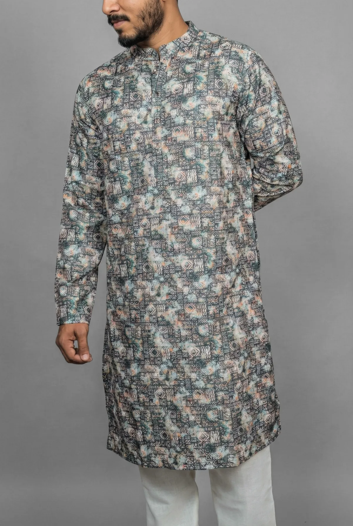 Moss Emerald Green Kurta view 3