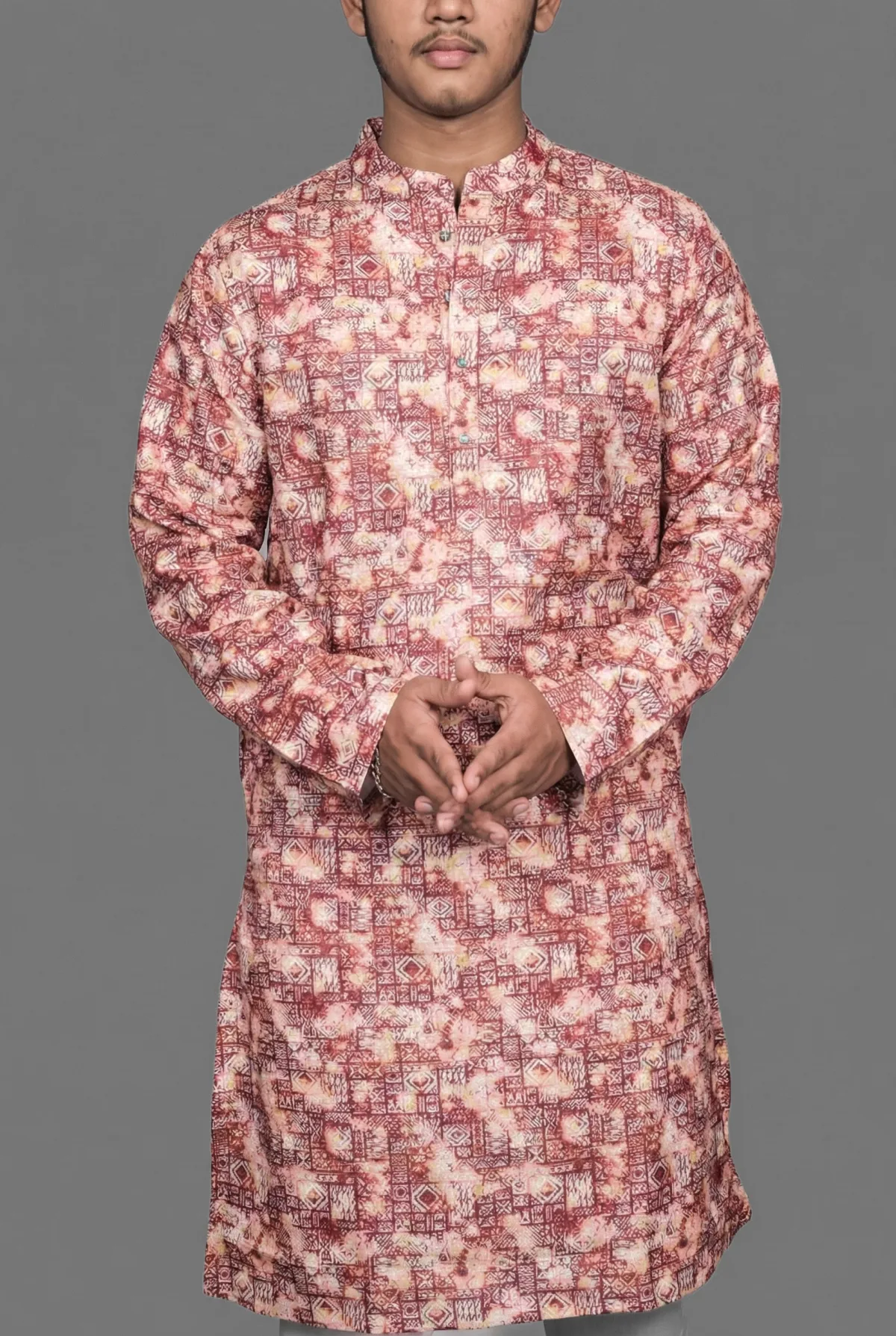 Rumi Tile Brown Kurta view 4