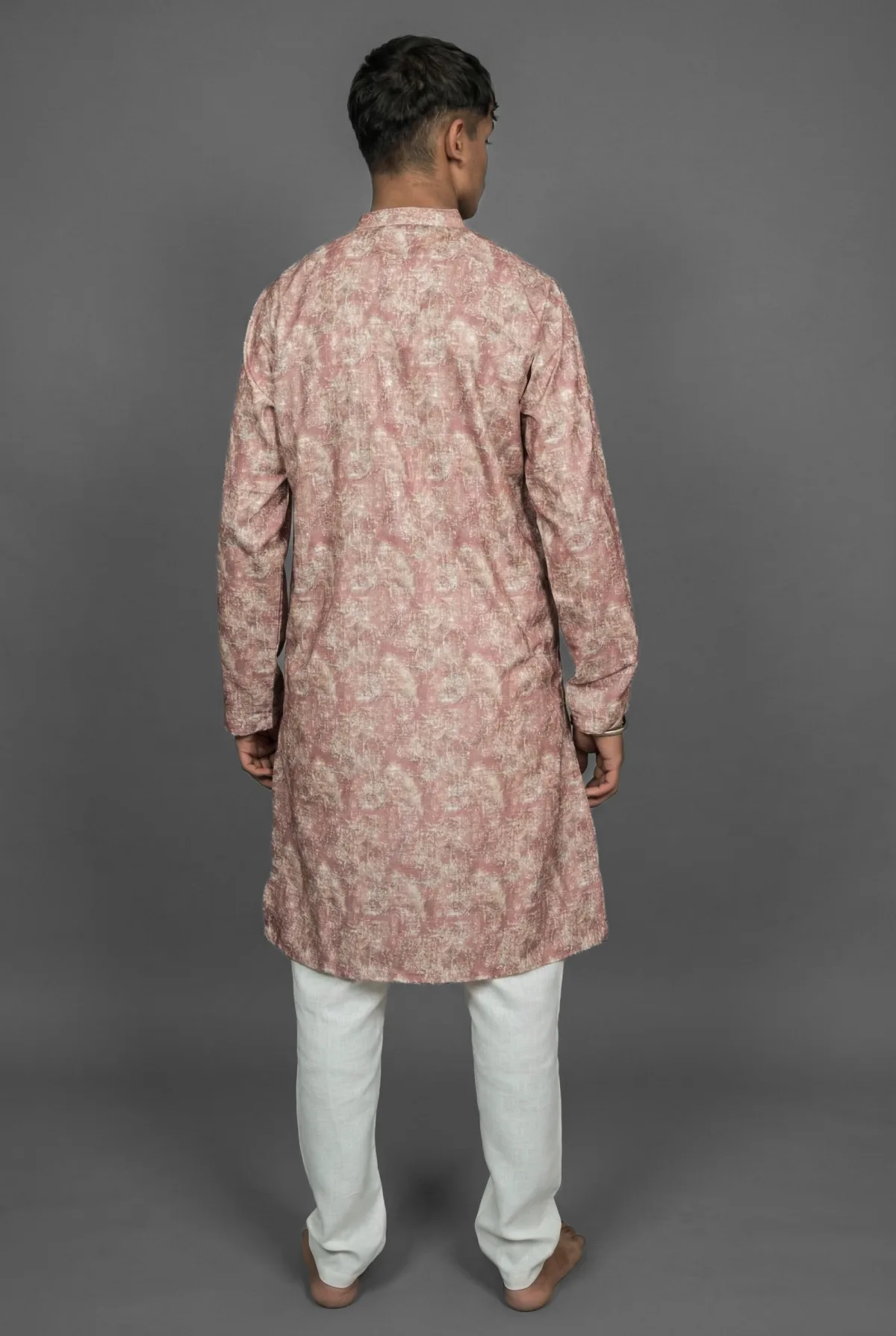 Desert Weave Beige Kurta Detail