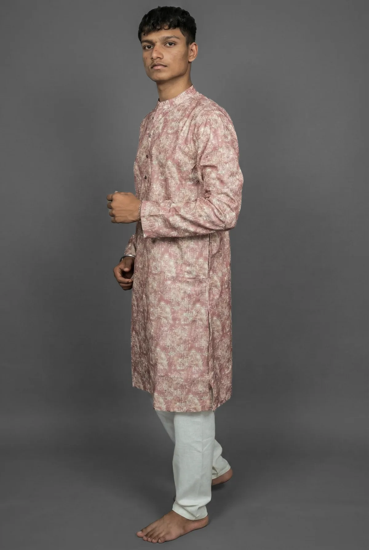 Desert Weave Beige Kurta view 3