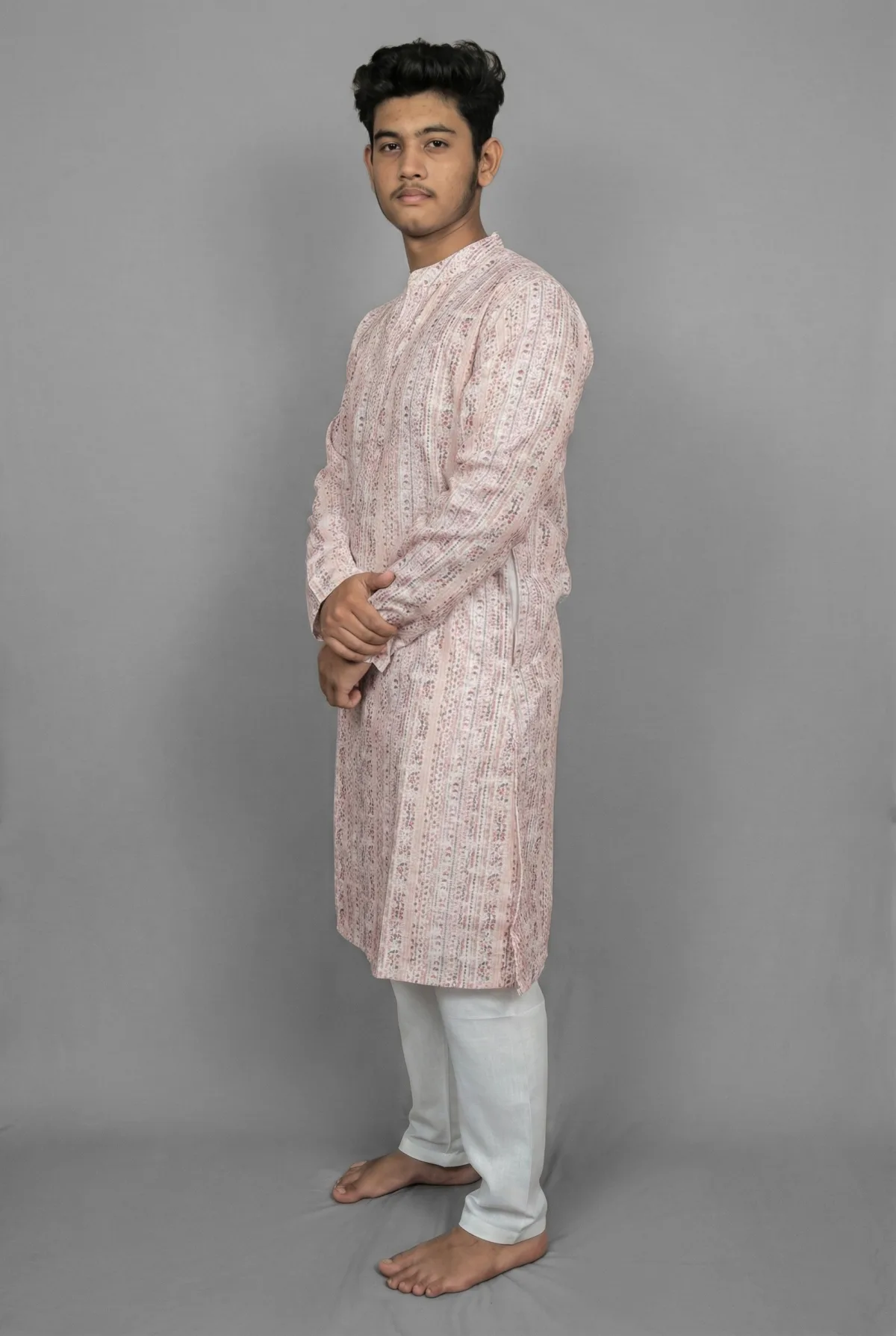 Rattan Tile Pink Kurta view 3