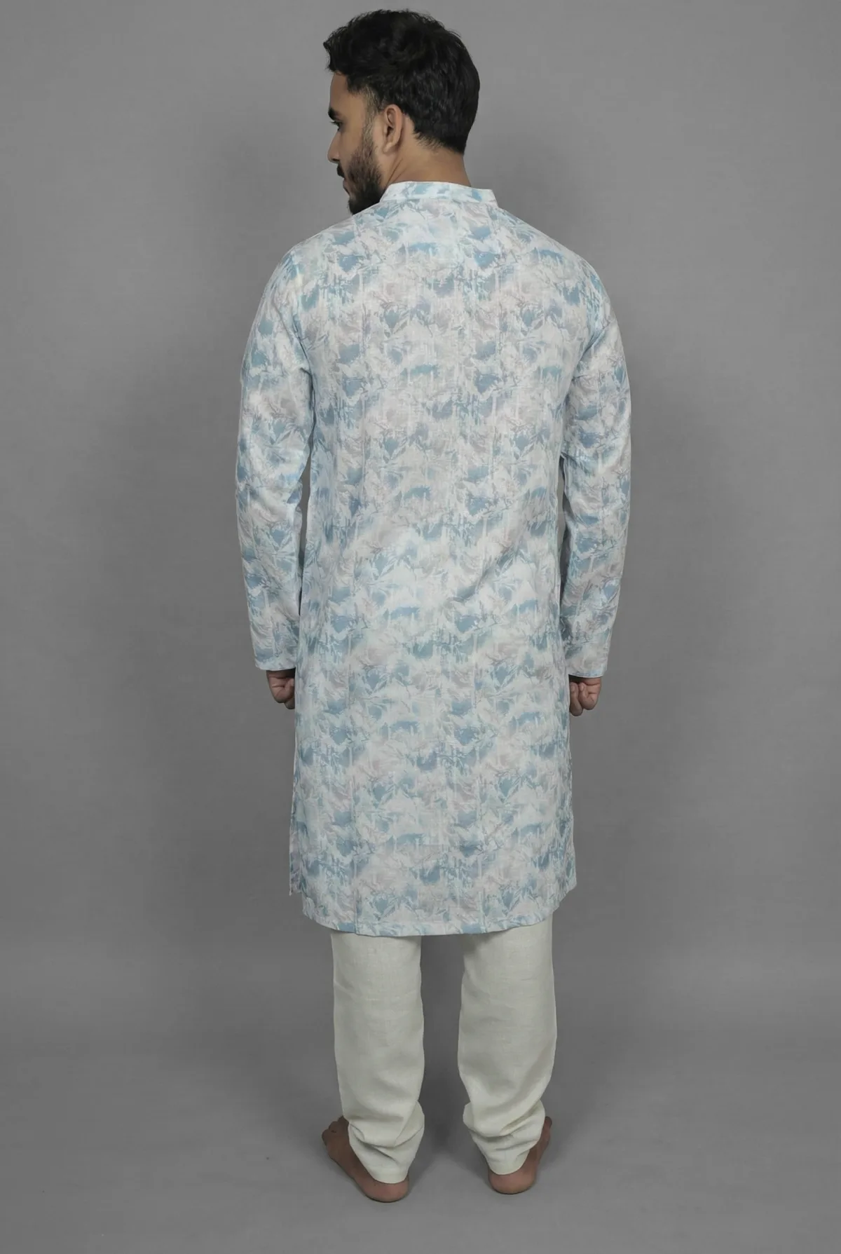 Sapphire Edge Blue Kurta Detail