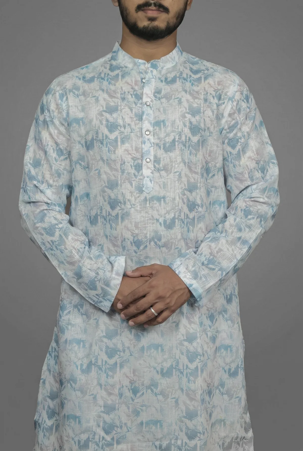 Sapphire Edge Blue Kurta view 4