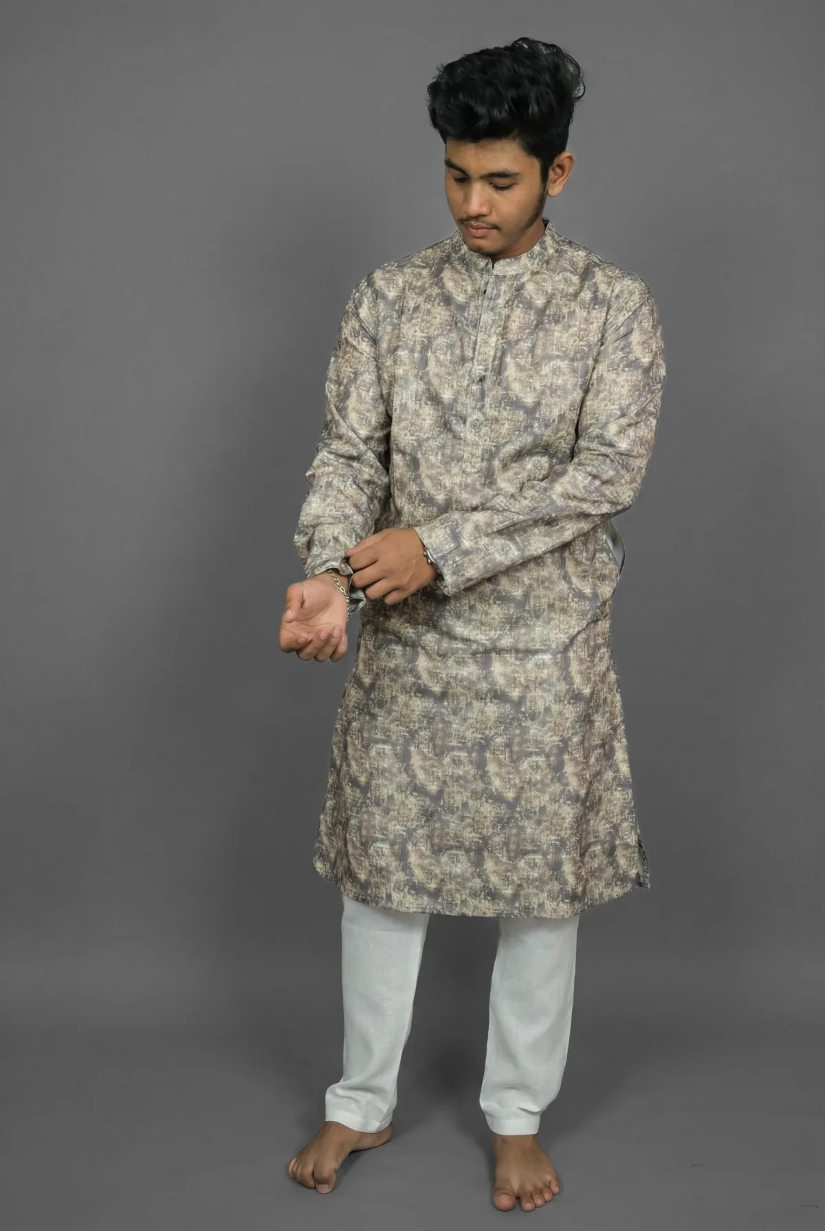 Cocoa Patchwork Brown Kurta