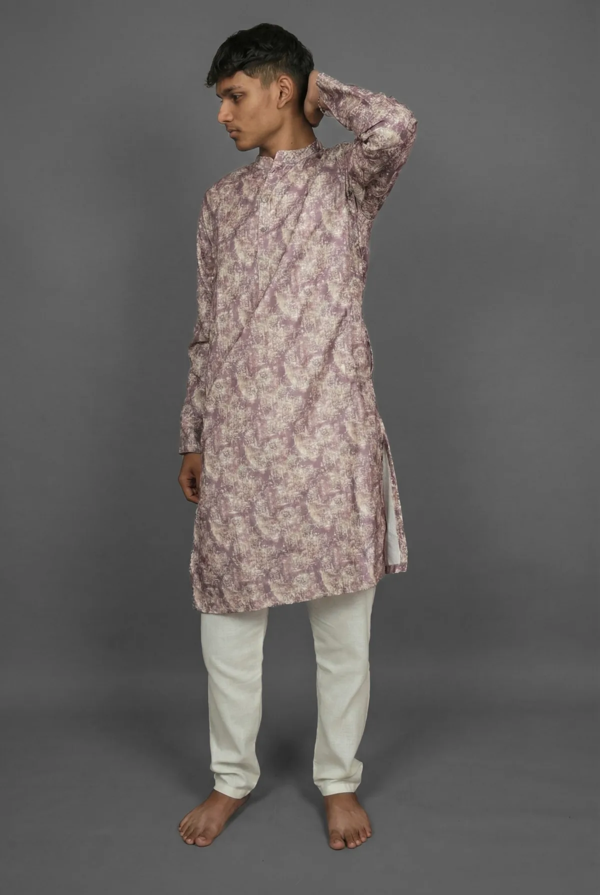 Carved Wood Brown Kurta
