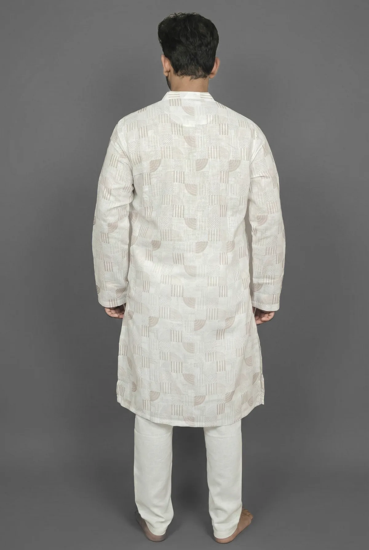 Dawn Stripe Blue Kurta Detail