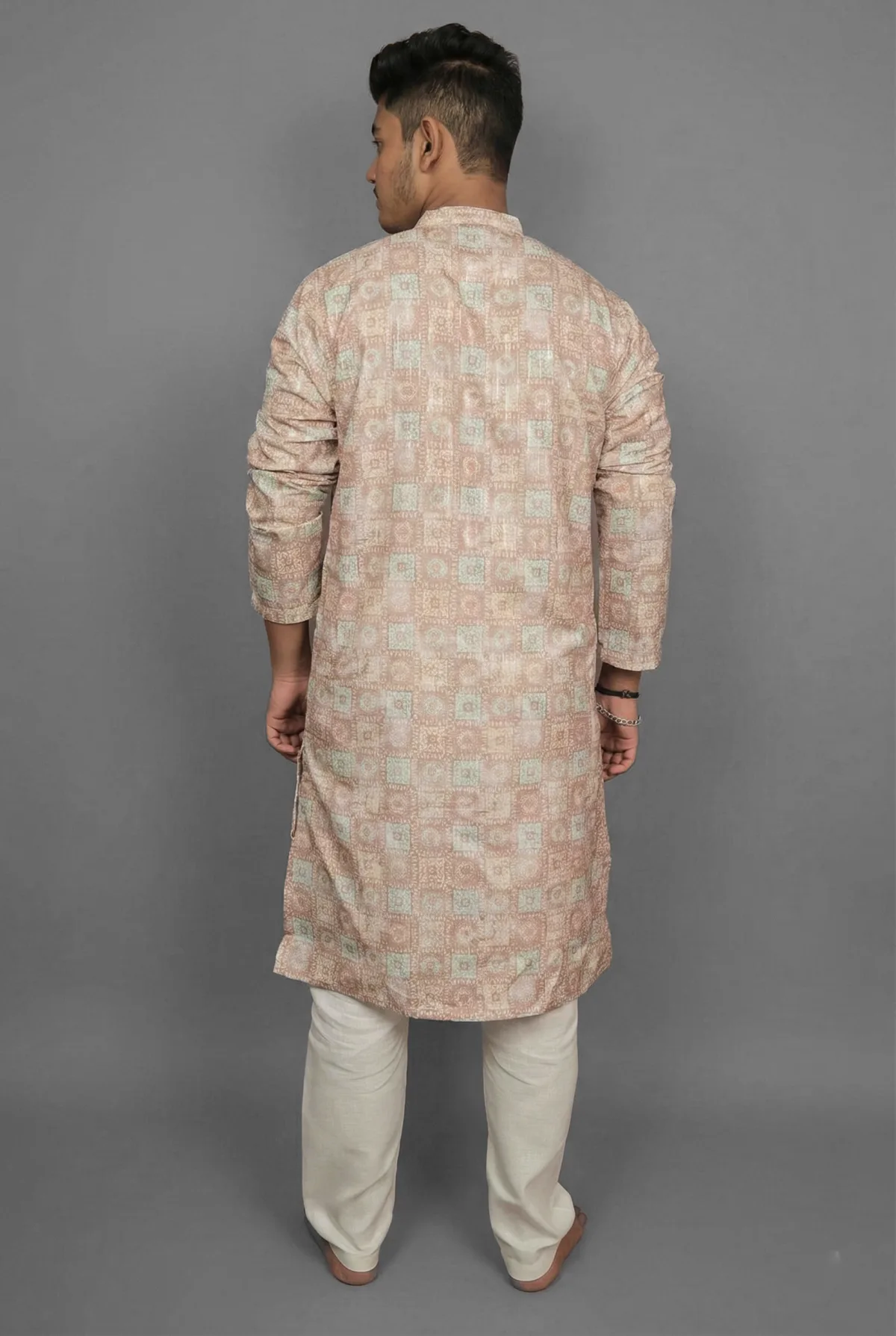 Coffer Stain Brown Kurta Detail