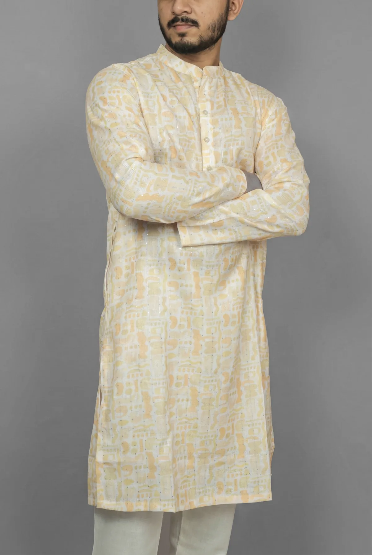 Lemon Drop Yellow Kurta view 3