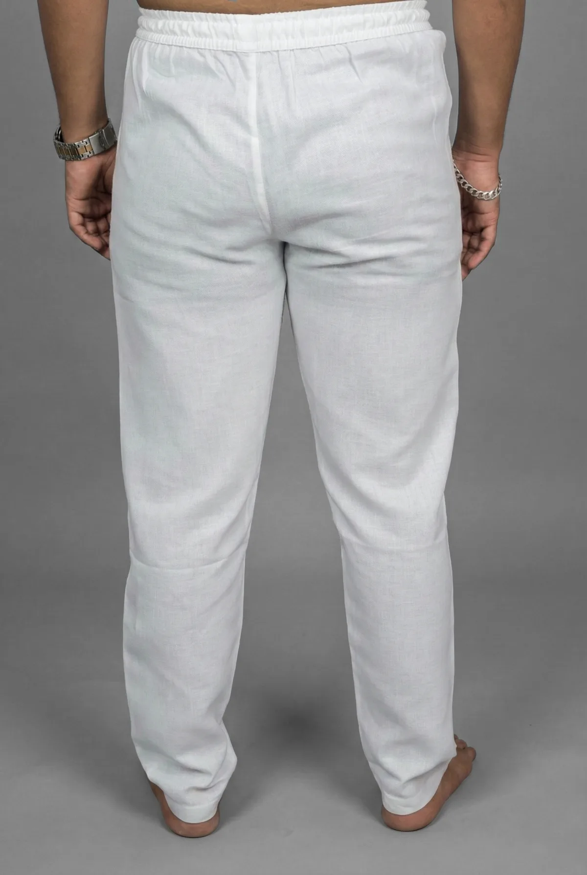 White Linen Pyjama view 3