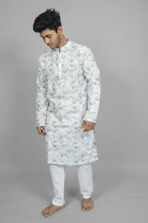 Modern Wave Grey Kurta