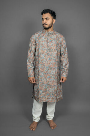 Desert Lace Beige Kurta