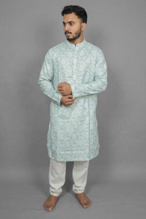 Moroccan Lattice Green Kurta