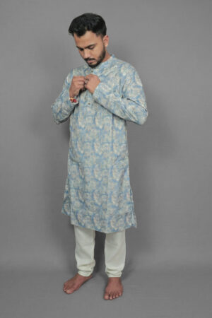 Indigo Fuvim Blue Kurta