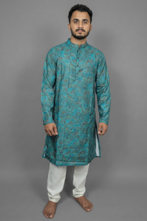 Peacock Lagoon Teal Kurta
