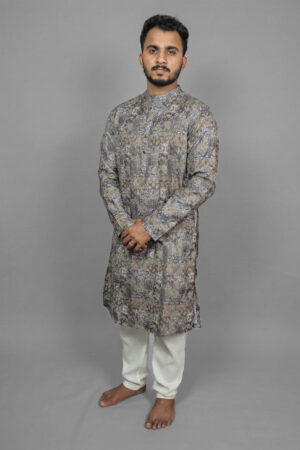 Finch Shadow Black Kurta