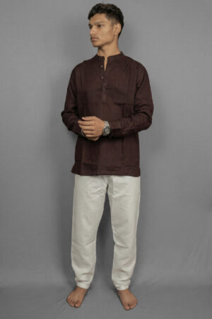 Royal Brocade Maroon Kurta