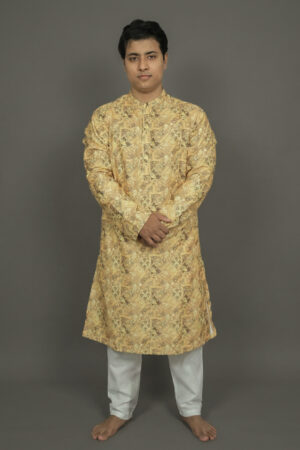 Mughal Arch Yellow Kurta
