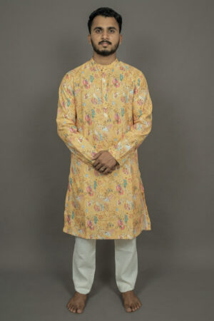 Golden Foliage Yellow Kurta