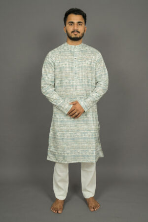 Divine Lattice Green Kurta