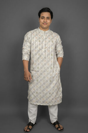 Divine Mosaic Teal Kurta