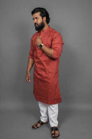 Vermillion Sunset Red Kurta